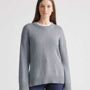 Quince Cotton Linen Oversized Crew Sweater